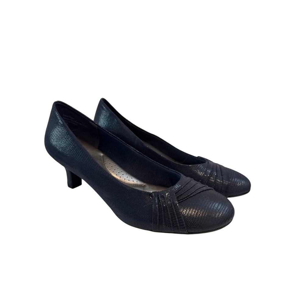 Abella Lydia Comfort Pumps in Navy Lizard, 10